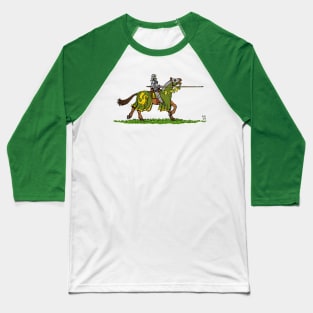 Charging Medieval Knight Baseball T-Shirt